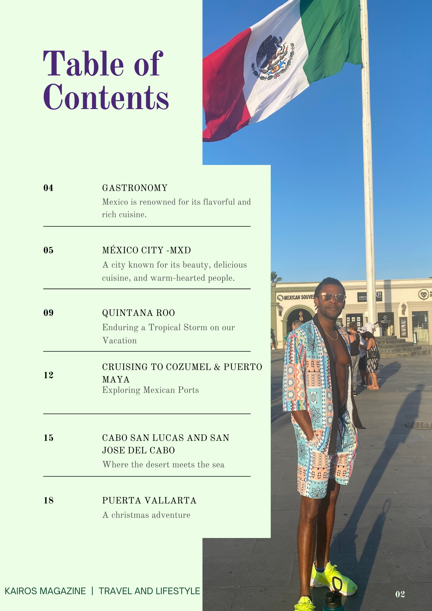 table of contents for Mexico