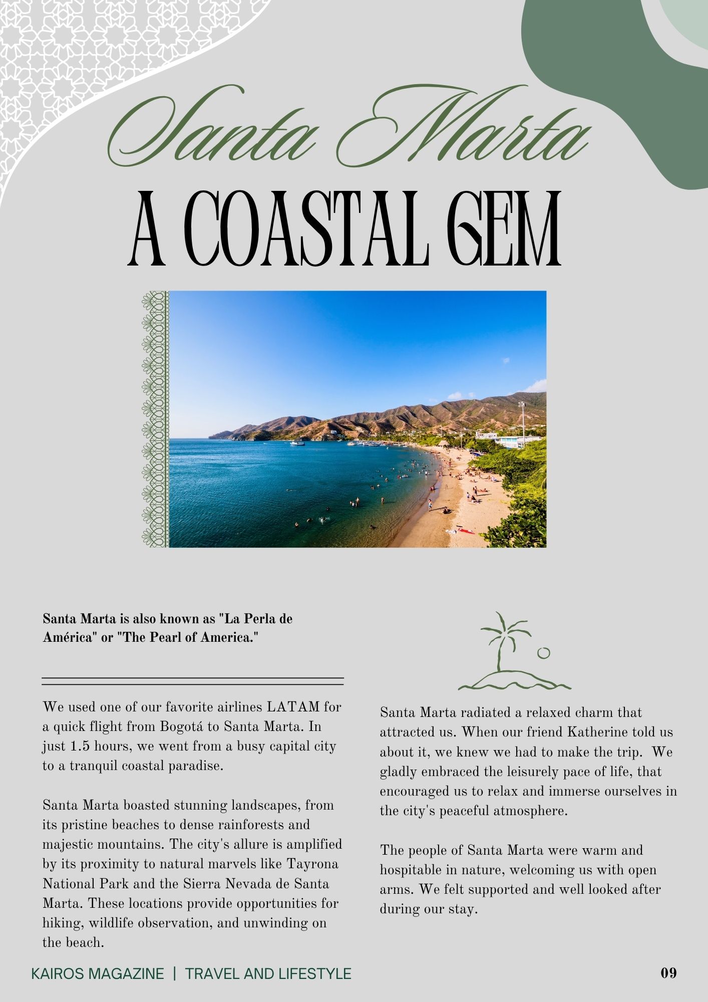 Santa Marta's coastline