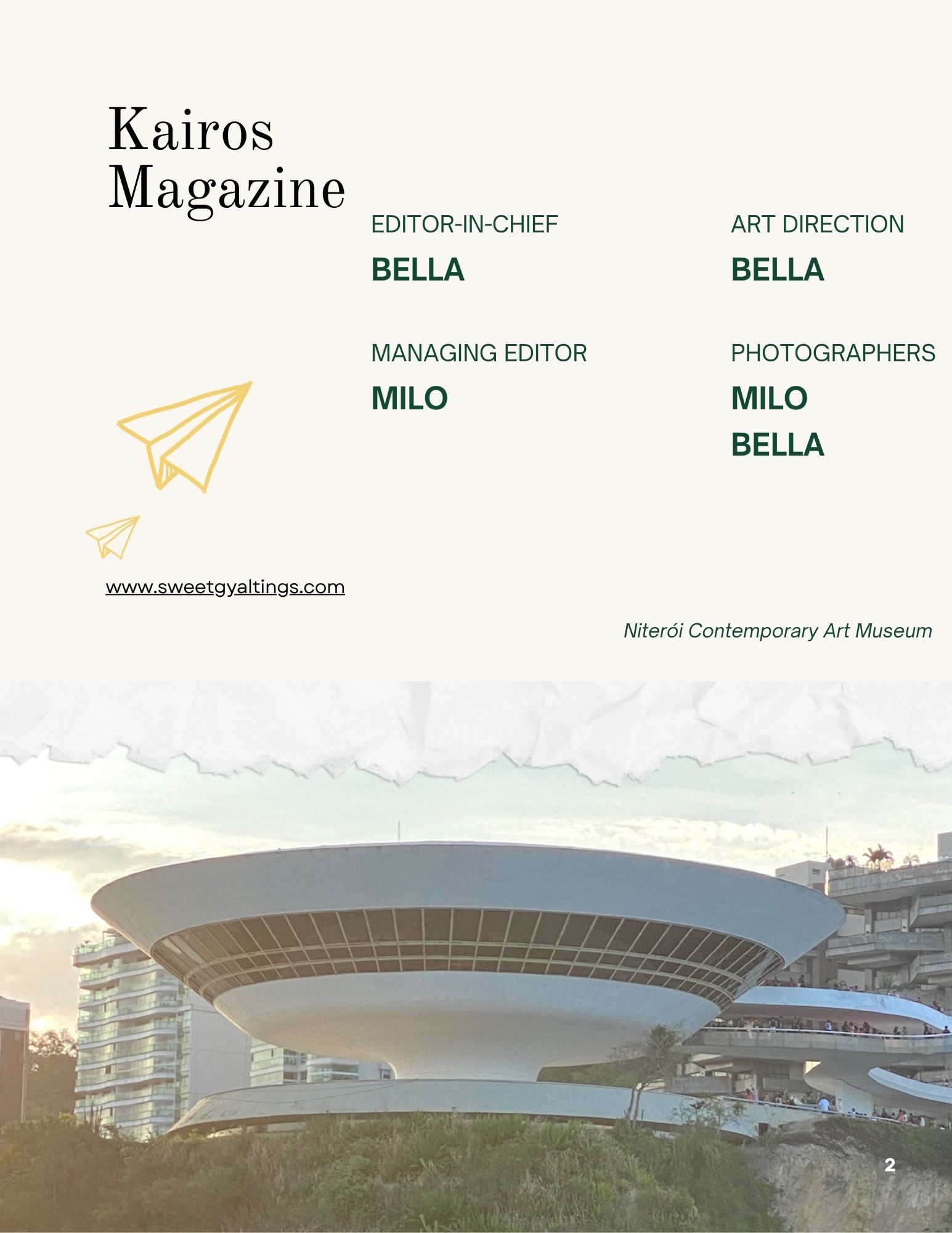 Credits page of the Brazil travel guide