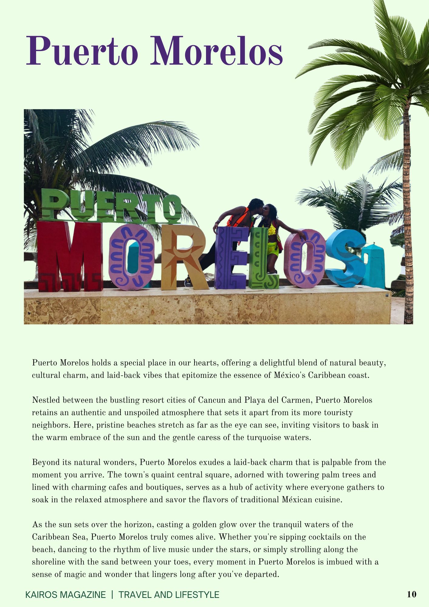 Visiting Puerto Morelos Sign