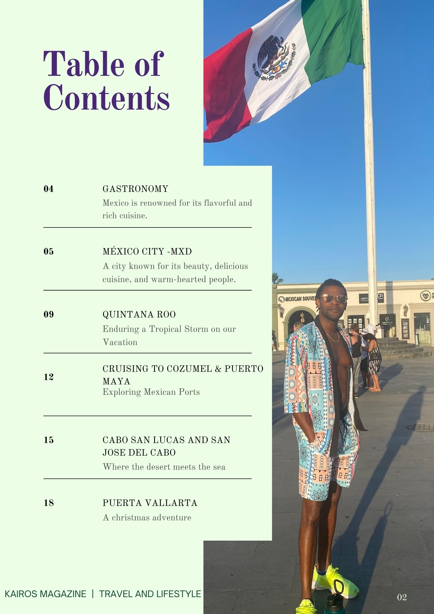 Table of contents for Mexico