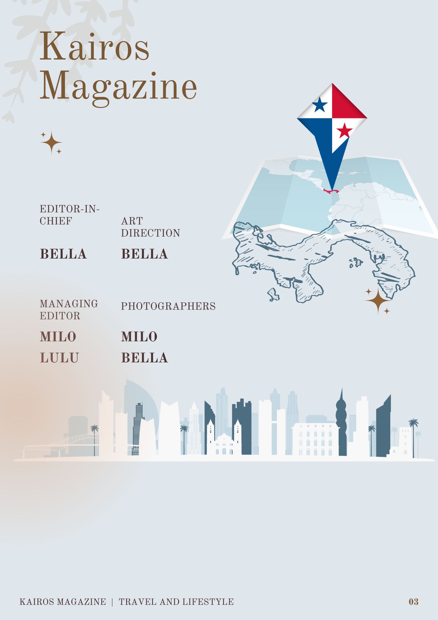 Credits page for Panama travel guide