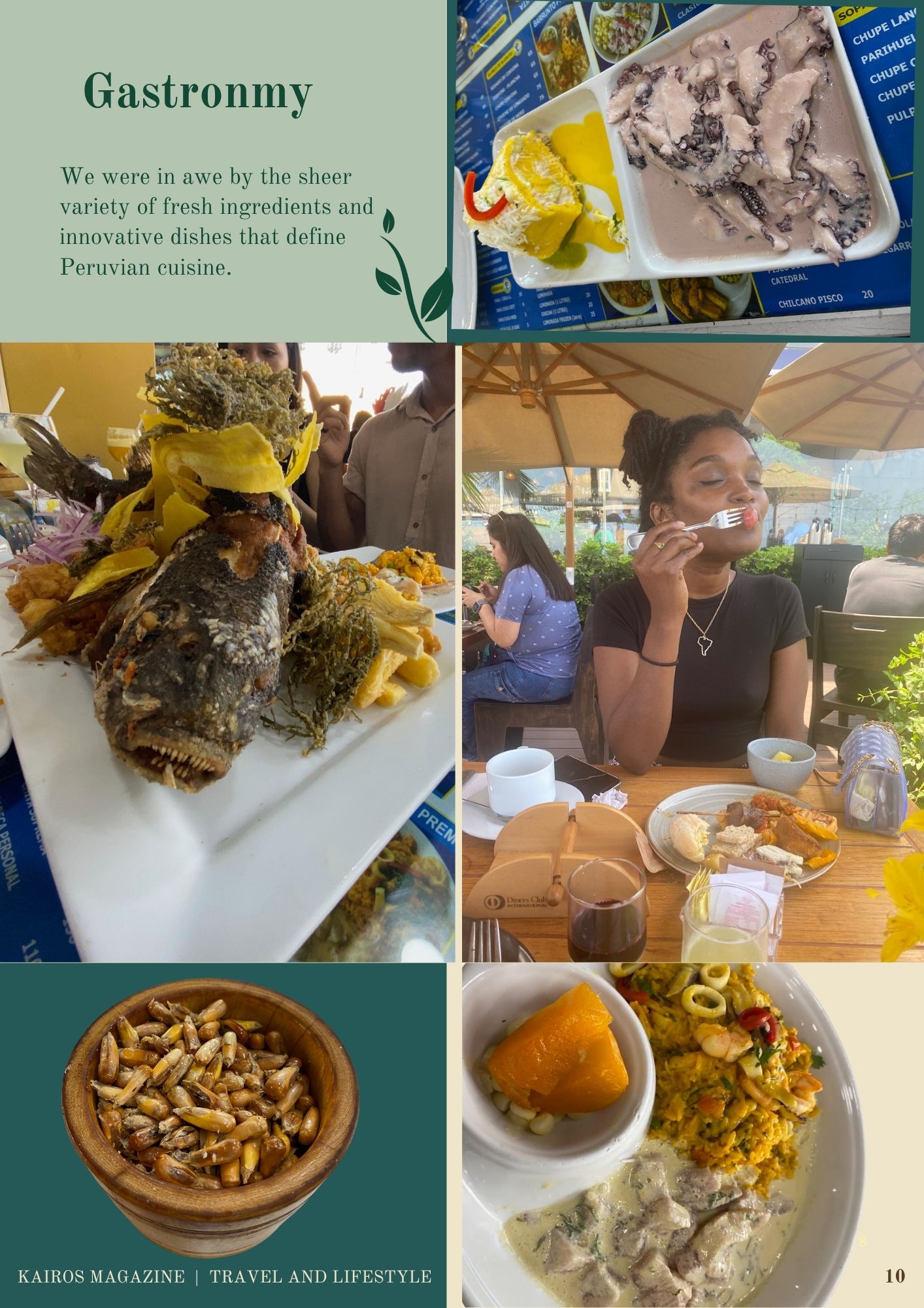 Traditional Peruvian cuisine and dishes